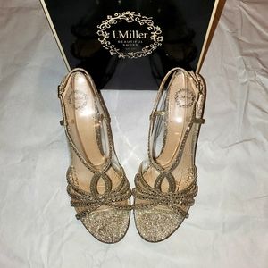 I.Miller Vallie Platino Gold Dress Sandals 8.5M
